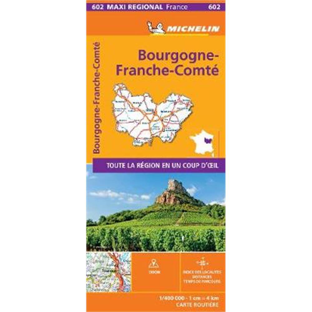 BOURGOGNE-FRANCHE-COMTE, France - Michelin Maxi Regional Map 602
